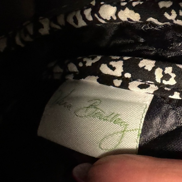 Vera Bradley Black & White Leopard Print Crossbody Shoulder Adjustable Neutral - Picture 7 of 13